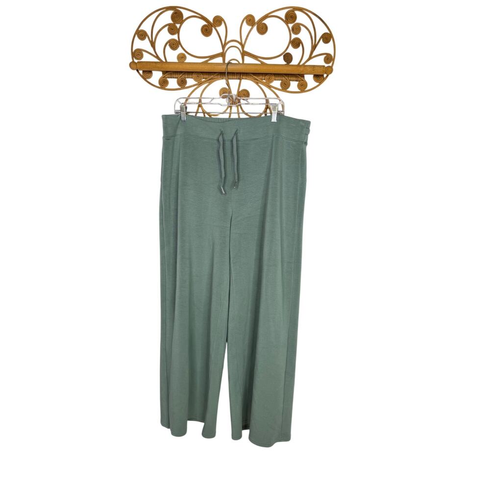 SPANX AirEssentials Wide Leg Pant 'fennel' green 3X